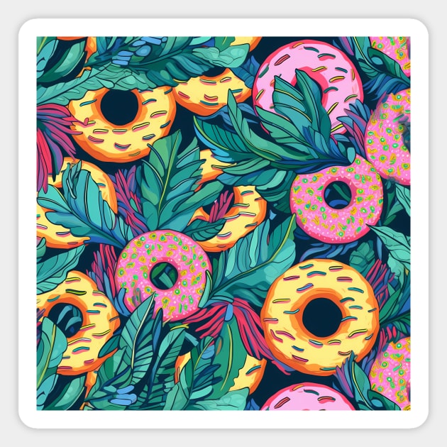 Lovely Donuts and Leaves Magnet by StudioIris